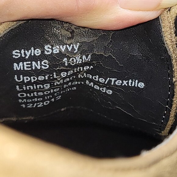 Kenneth Cole Reaction Savvy 2012 Suede Men's Shoes Size 10 Beige W/ Stretchers - Picture 7 of 10